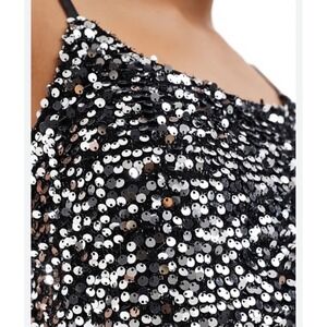 Blumin Apparel Black Sequin‎ Sparkle Cami Tank Top 3XL Nwot